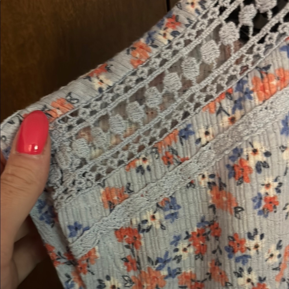 Como Vintage Pink Cap Sleeve Tie Front Blouse - Picture 3 of 5